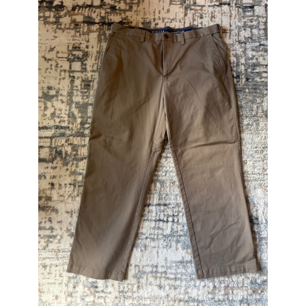 Haggar Premium Comfort Classic Fit Khaki Men's Pants - Size 38/30